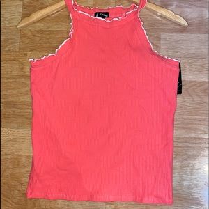 Art Class (Target) Girls High Neck Coral Top SIZE LARGE (10-12)
